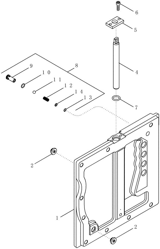 Схема запчастей Case IH MAGNUM 255 - (06-04) - PLATE ASSEMBLY - VALVE MOUNTING, LEFT HAND SIDE (06) - POWER TRAIN