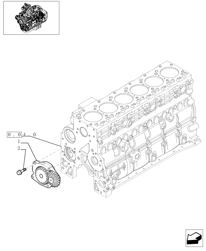 Схема запчастей Case IH F4GE0684E D600 - (0.30.0[01]) - OIL PUMP - ENGINE (4894391) 