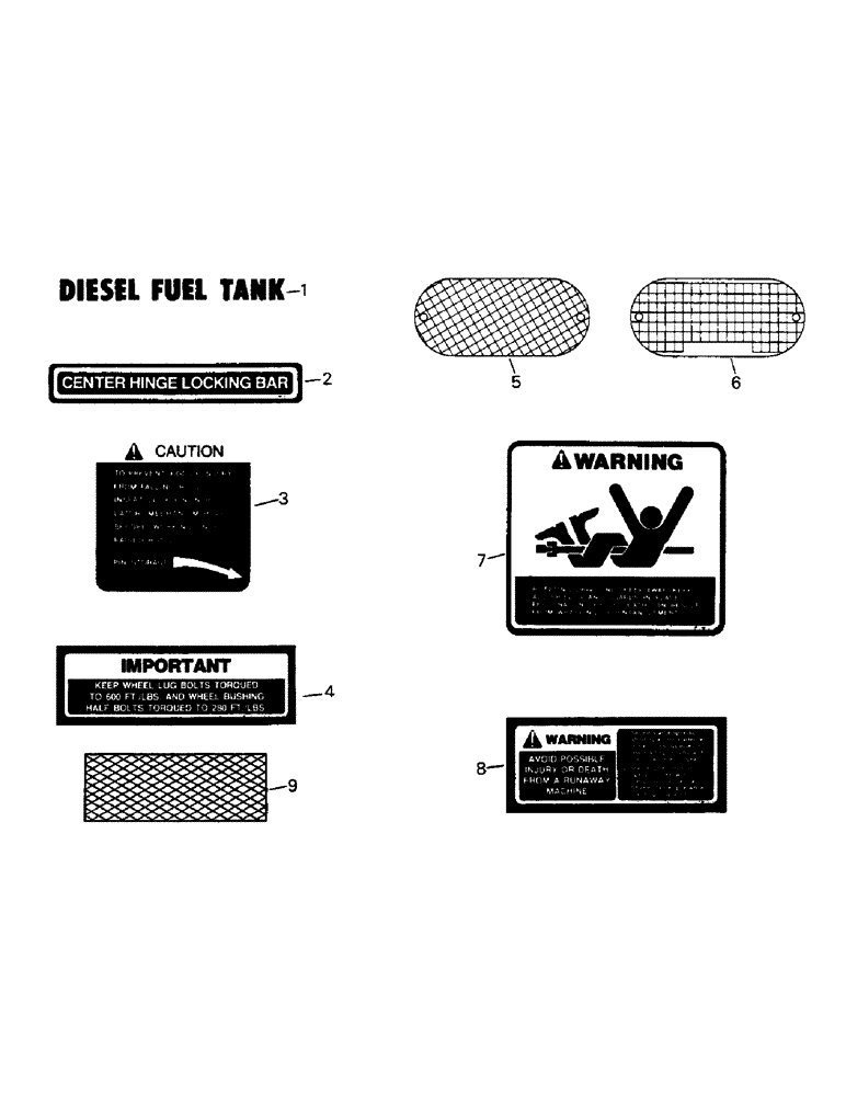 Схема запчастей Case IH 9110 - (09-3) - 26-242T1 CHASSIS DECALS (13) - DECALS