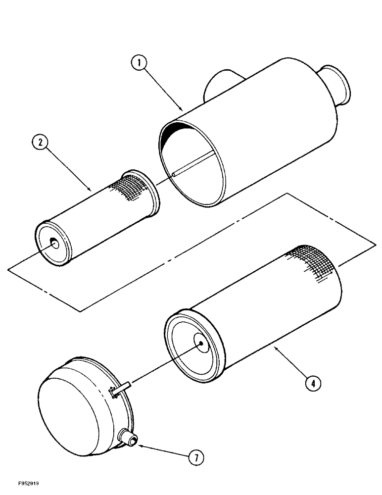 Схема запчастей Case IH 9350 - (2-10) - AIR CLEANER (02) - ENGINE