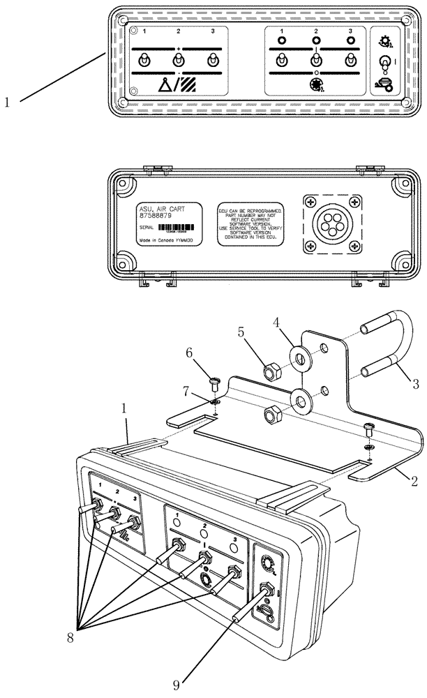 Схема запчастей Case IH 2230 - (55.510.02) - SWITCH UNIT (55) - ELECTRICAL SYSTEMS