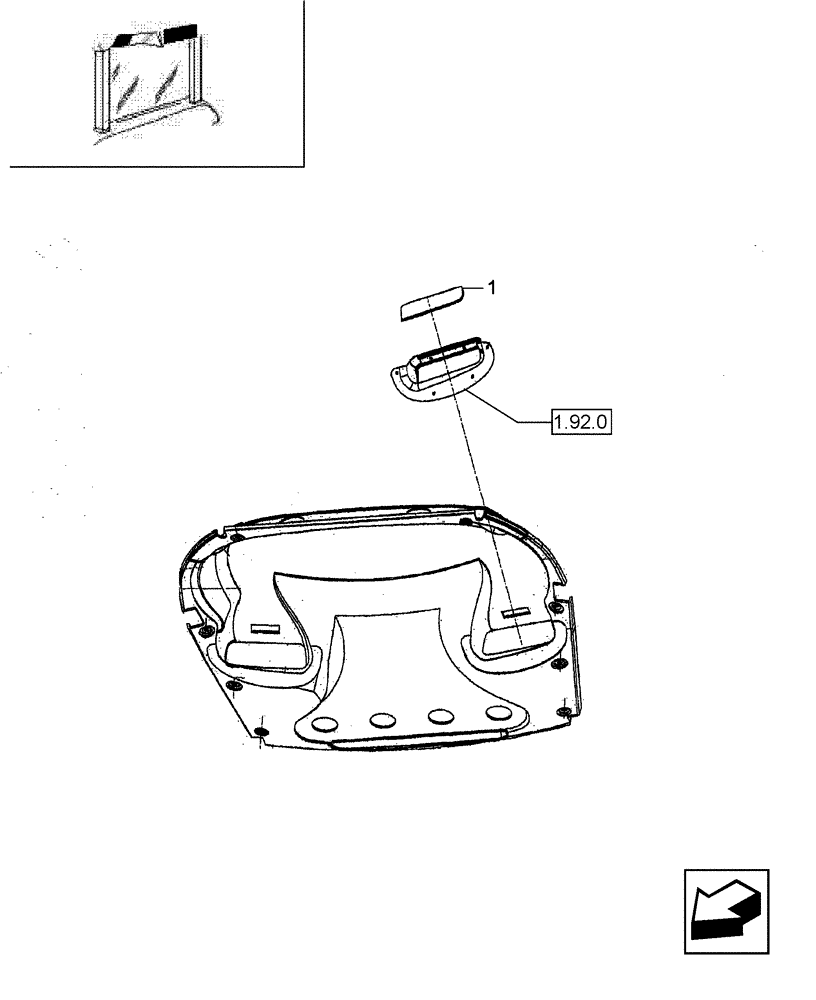 Схема запчастей Case IH JX90 - (1.92.0[29]) - CAR RADIO - COVER (10) - OPERATORS PLATFORM/CAB