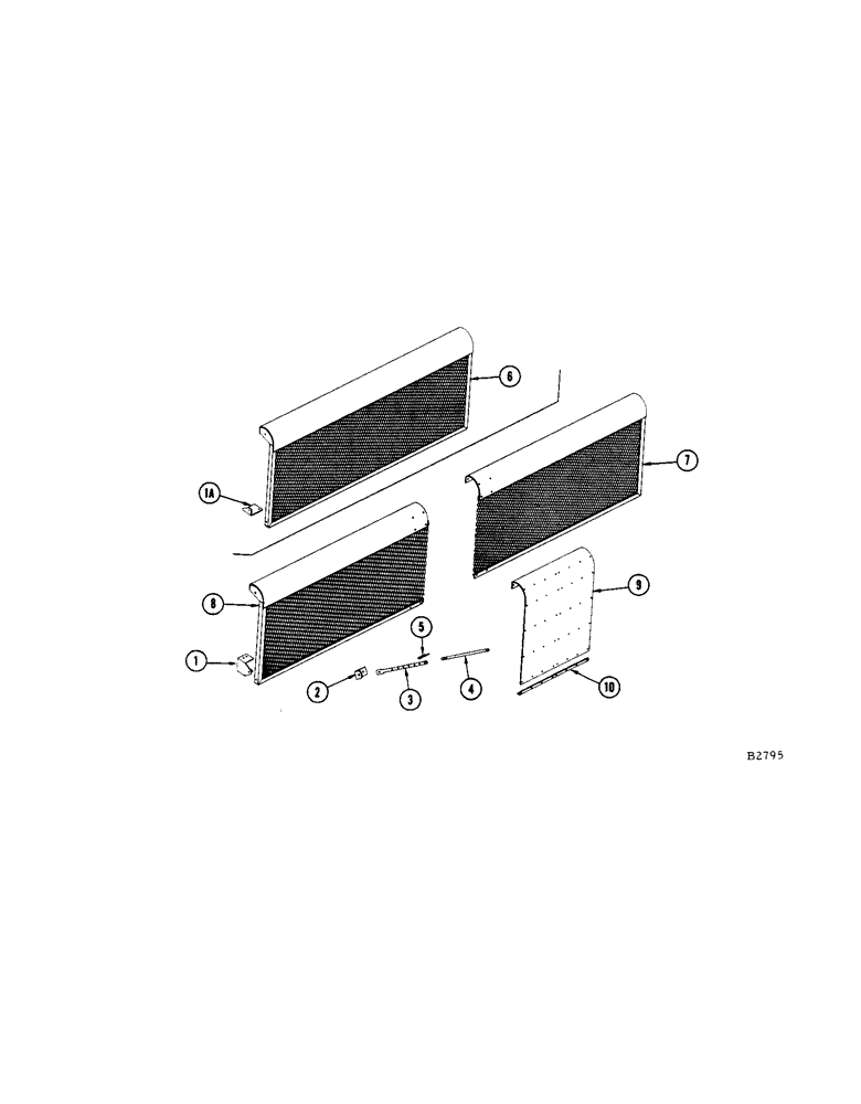 Схема запчастей Case IH 402 - (96[1]) - TALL CORN SCREEN (58) - ATTACHMENTS/HEADERS