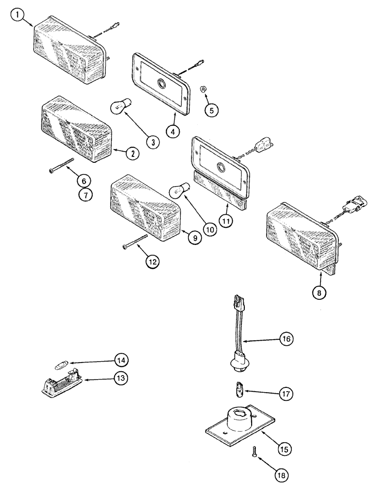 Схема запчастей Case IH 2388 - (04-33) - LAMP ASSYS, WARNING LAMP (06) - ELECTRICAL