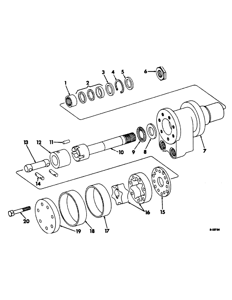 Схема запчастей Case IH 403 - (158) - HYDROSTATIC STEERING PUMP (35) - HYDRAULIC SYSTEMS