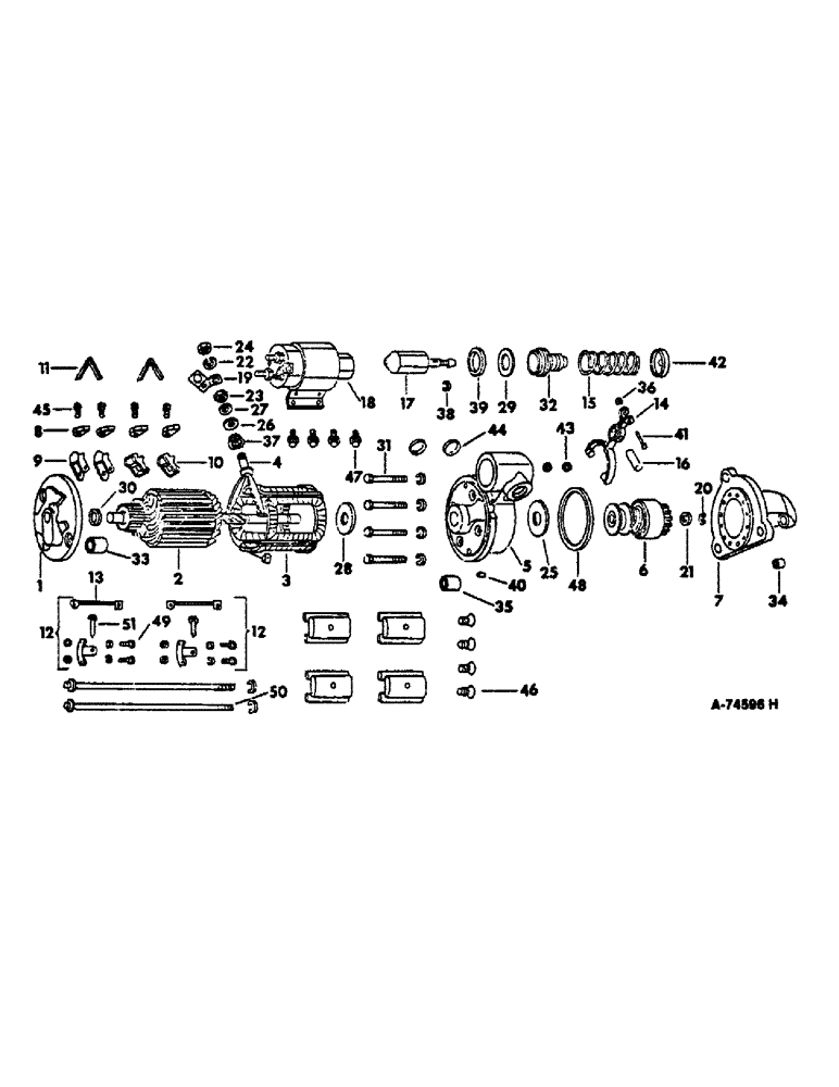 Схема запчастей Case IH 815 - (08-18) - ELECTRICAL, CRANKING MOTOR, DELCO-REMY, COMBINE W/DIESEL ENGINE, SERIAL NO. 19000 & BELOW (06) - ELECTRICAL