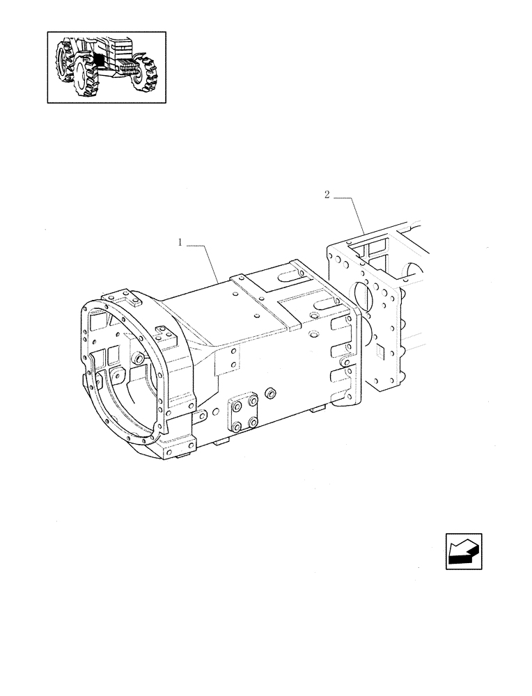 Схема запчастей Case IH JX55 - (1.21.0/01[01]) - (VAR.113) TRACTOR BODY - HOUSING , GEARS 20+12 (03) - TRANSMISSION