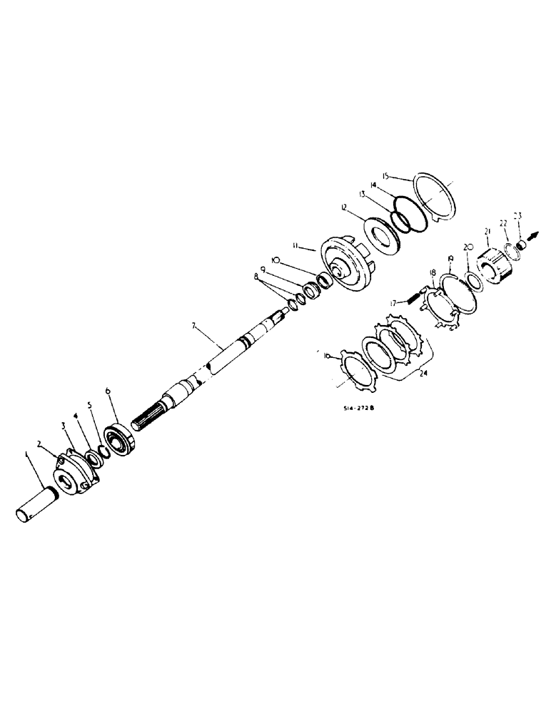 Схема запчастей Case IH 785 - (07-044) - INDEPENDENT POWER TAKE-OFF, SINGLE, LOWER OUTPUT SHAFT (04) - Drive Train