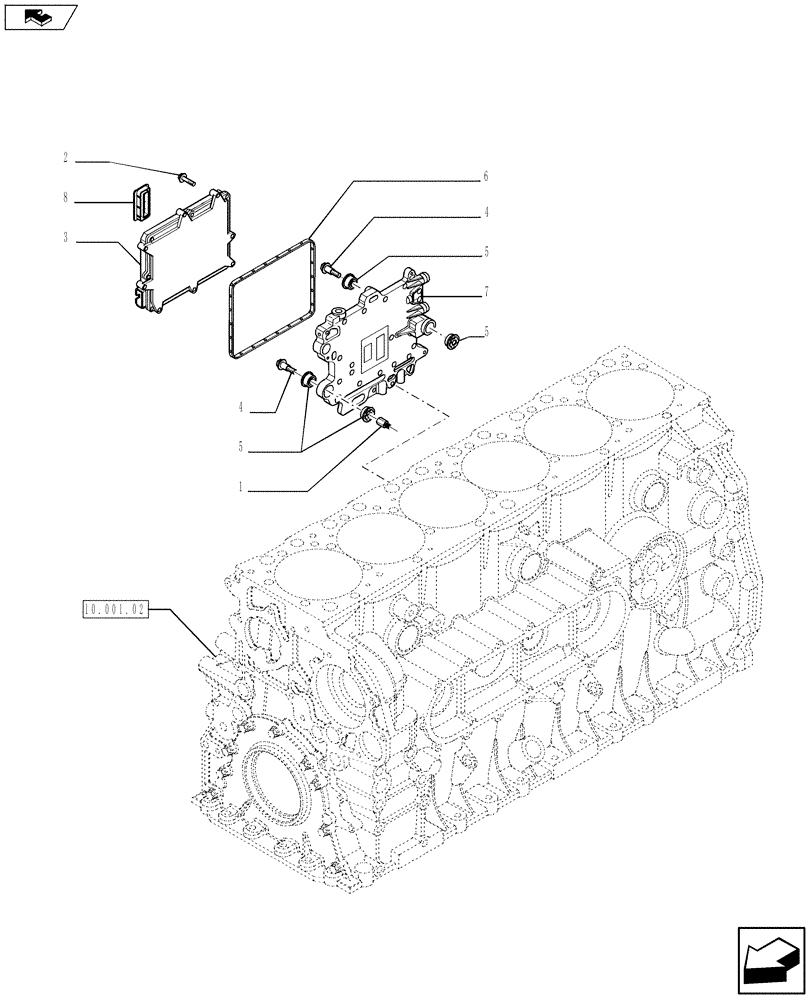 Схема запчастей Case IH F3BFA613A E002 - (55.640.01) - ELECTRONIC INJECTION (55) - ELECTRICAL SYSTEMS