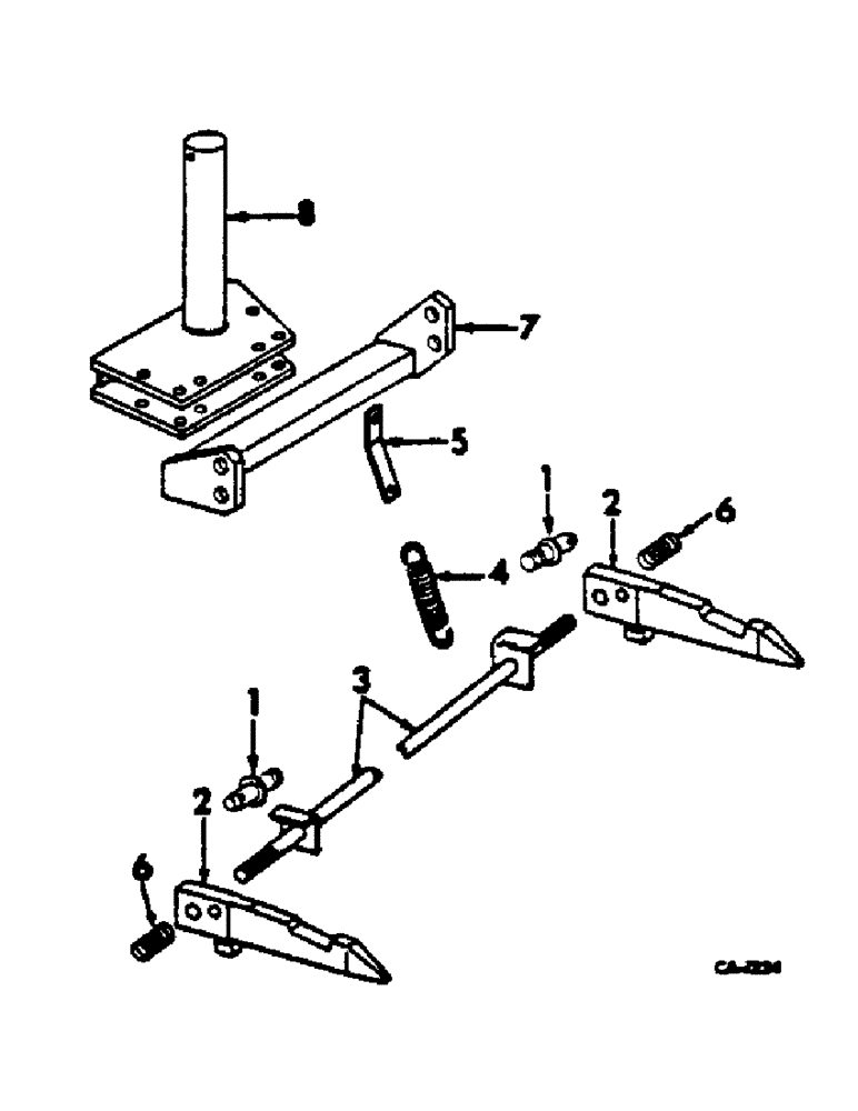 Схема запчастей Case IH 710 - (AP-23) - TWO-POINT FAST HITCH, RIGID, IN THE FURROW 