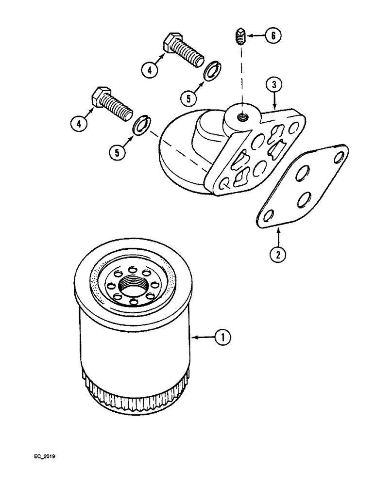 Схема запчастей Case IH 3220 - (2-064) - OIL FILTER (02) - ENGINE