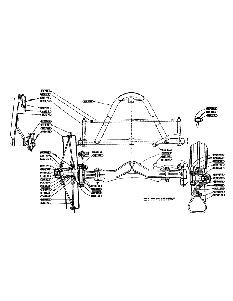 Схема запчастей Case IH D-SERIES - (121) - FRONT AXLE ASSEMBLY, FOR "D", "DC-4", "DO" AND "DV TRACTORS (06) - POWER TRAIN