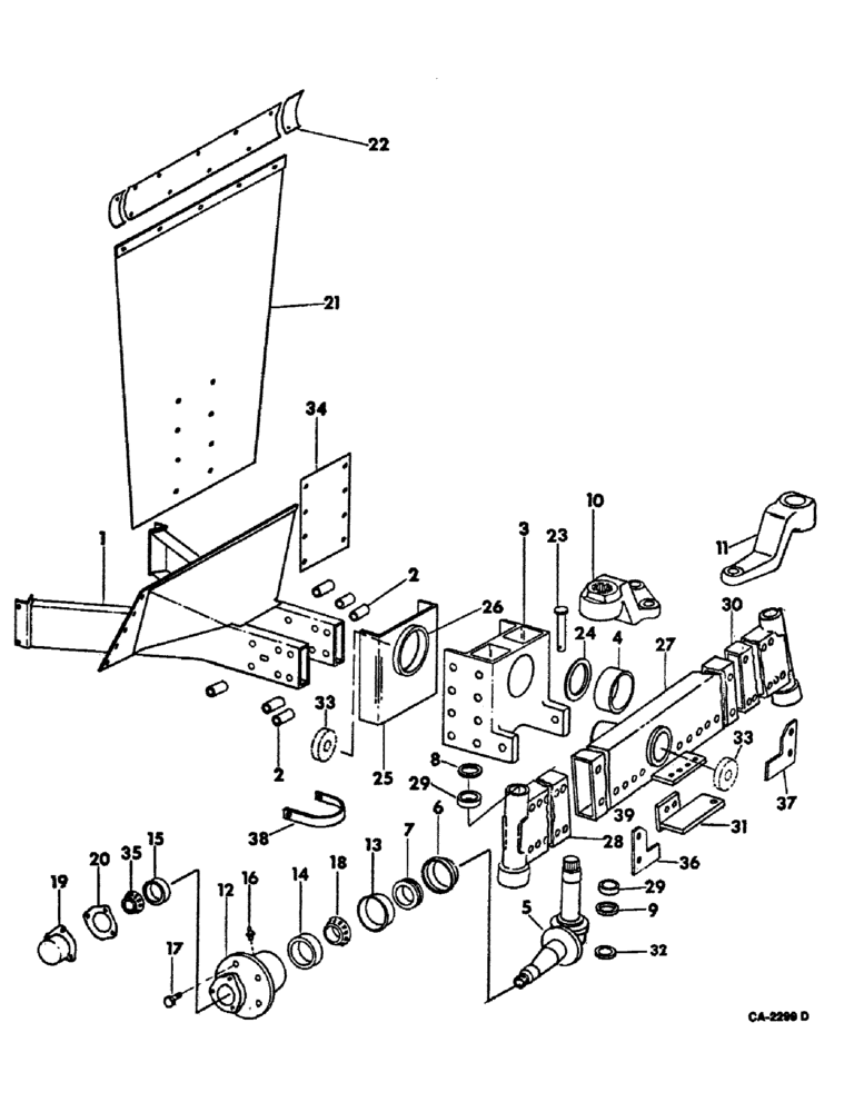 Схема запчастей Case IH 815 - (14-03) - SUSPENSION, STEERING AXLE, ADJUSTABLE Suspension