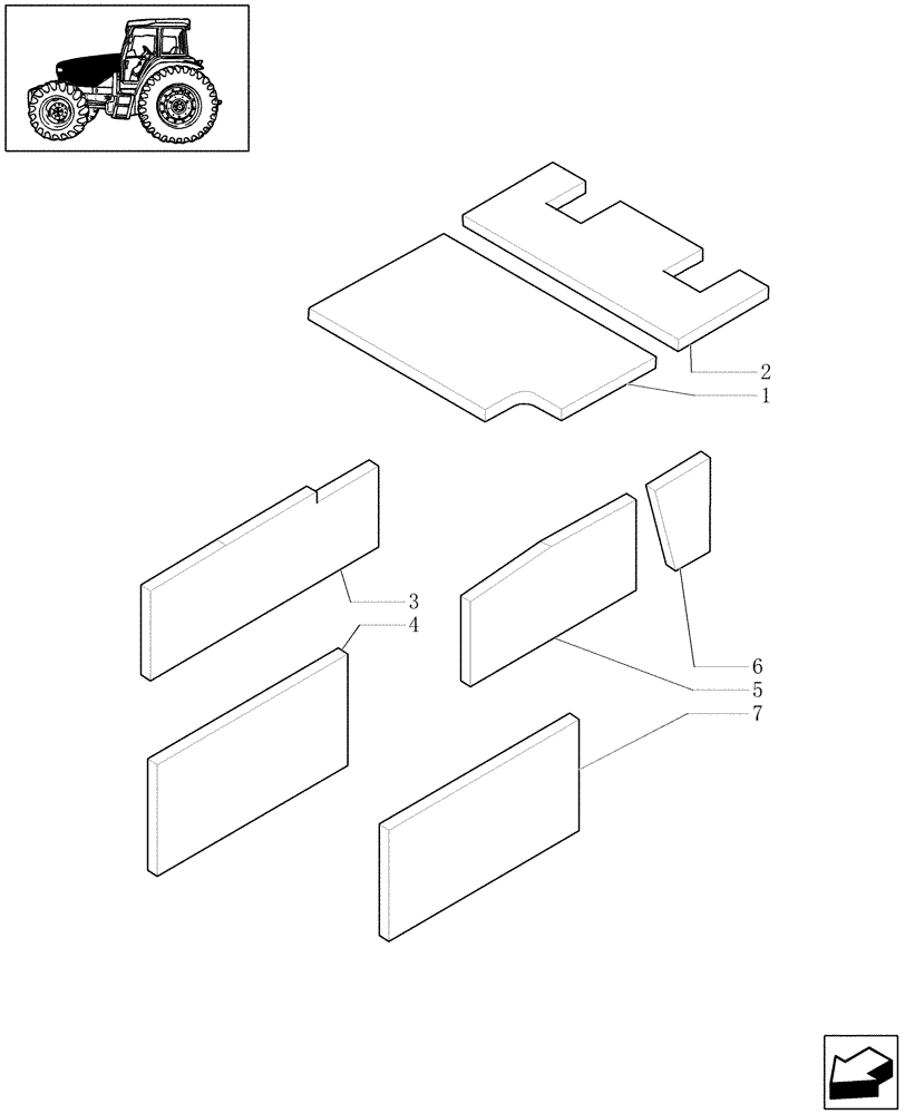 Схема запчастей Case IH JX1090U - (1.83.0/01[01]) - (VAR.101) NOISE REDUCTION PACKAGE - HOODS (08) - SHEET METAL