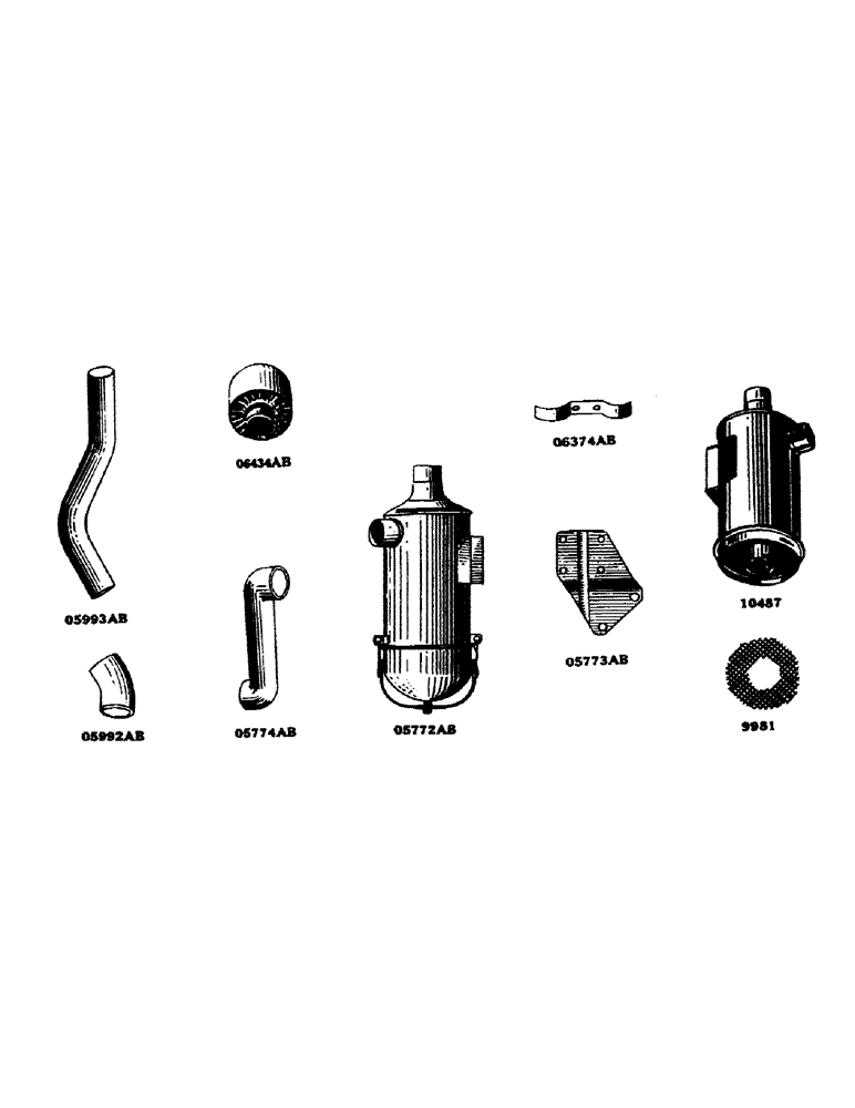 Схема запчастей Case IH S-SERIES - (022) - O5772AB AIR CLEANER (02) - ENGINE