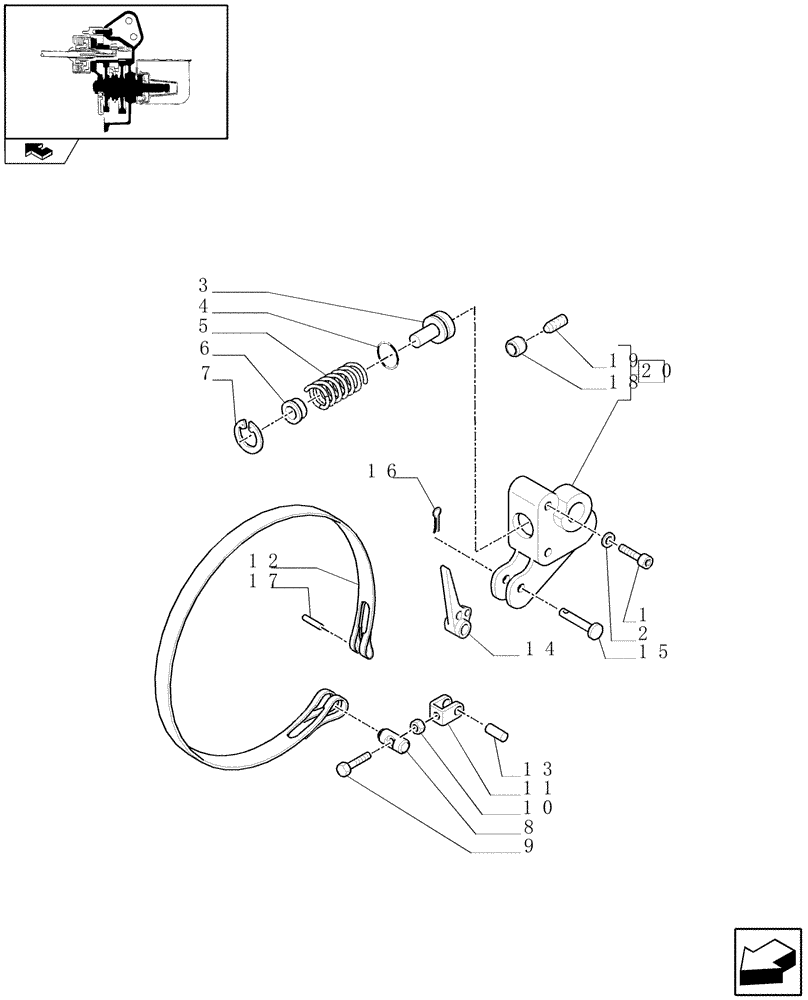 Схема запчастей Case IH MAXXUM 120 - (1.80.7/01[02]) - POWER TAKE-OFF 540/1000 RPM WITH REVERSABLE SHAFT - SUPPORT AND BRAKE BAND (VAR.330800) (07) - HYDRAULIC SYSTEM