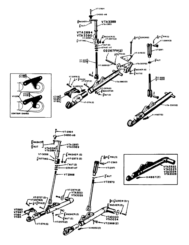 Схема запчастей Case IH VA-SERIES - (138) - EAGLE HITCH DRAFT ARMS AND LIFT LINKS, VAC, VA, VAO, VAH (06) - POWER TRAIN