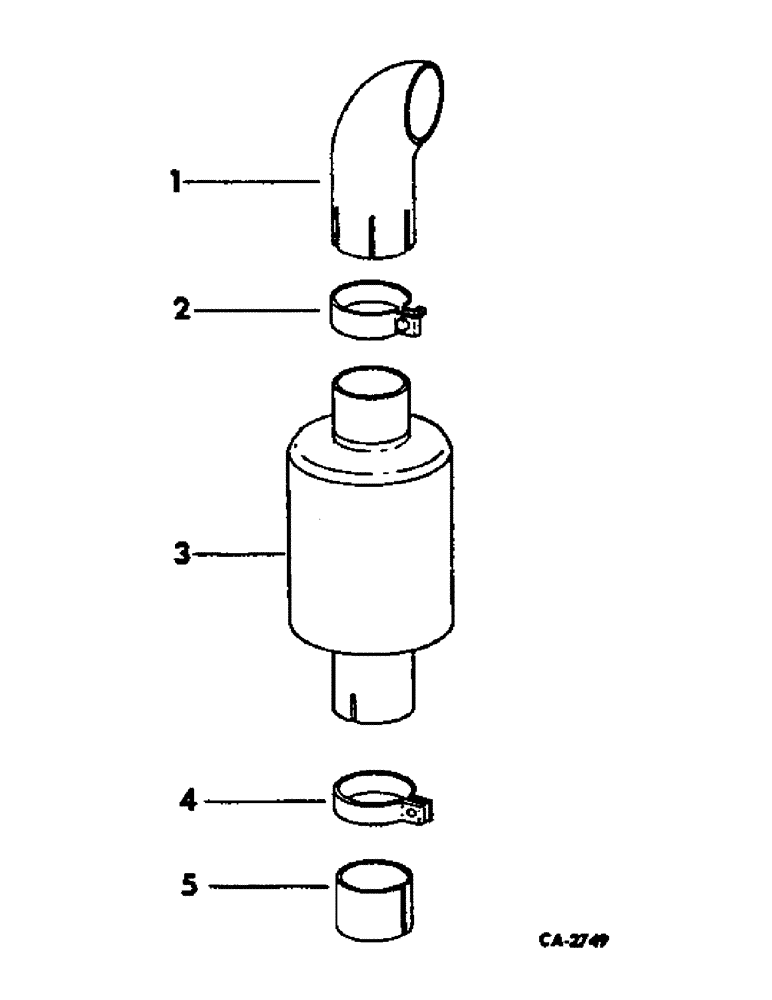 Схема запчастей Case IH 815 - (E-13B) - FUEL SYSTEM, SPARK ARRESTER (02) - FUEL SYSTEM