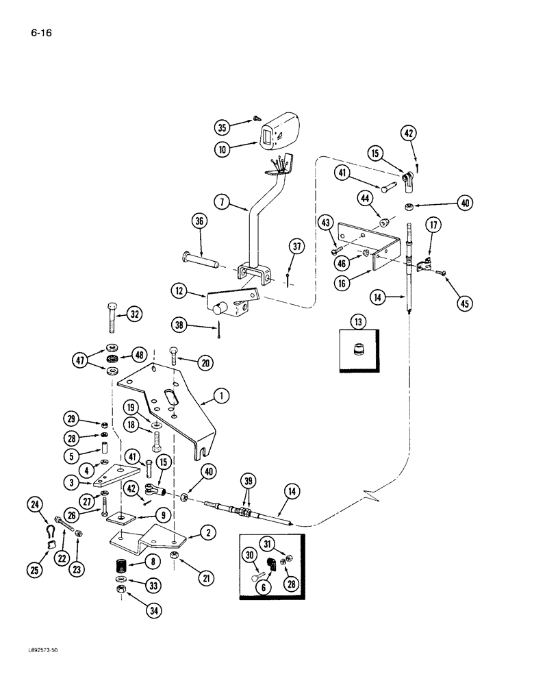 Схема запчастей Case IH 1844 - (6-16) - PROPULSION CONTROLS (03) - POWER TRAIN