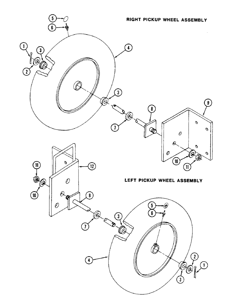 Схема запчастей Case IH 3450 - (70) - LEFT AND RIGHT GAUGE WHEEL, PRIOR TO P.I.N. 000800 