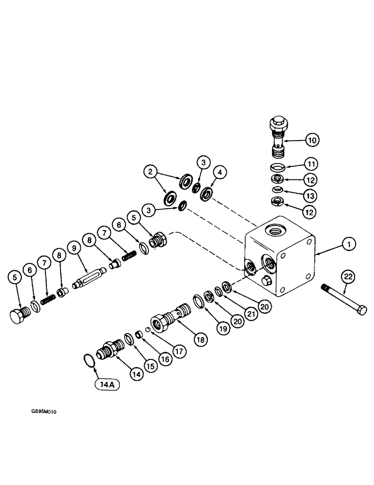 Схема запчастей Case IH 2055 - (6-38) - HYDROSTATIC MOTOR, SINGLE SPEED, RELIEF VALVE BLOCK (03) - POWER TRAIN