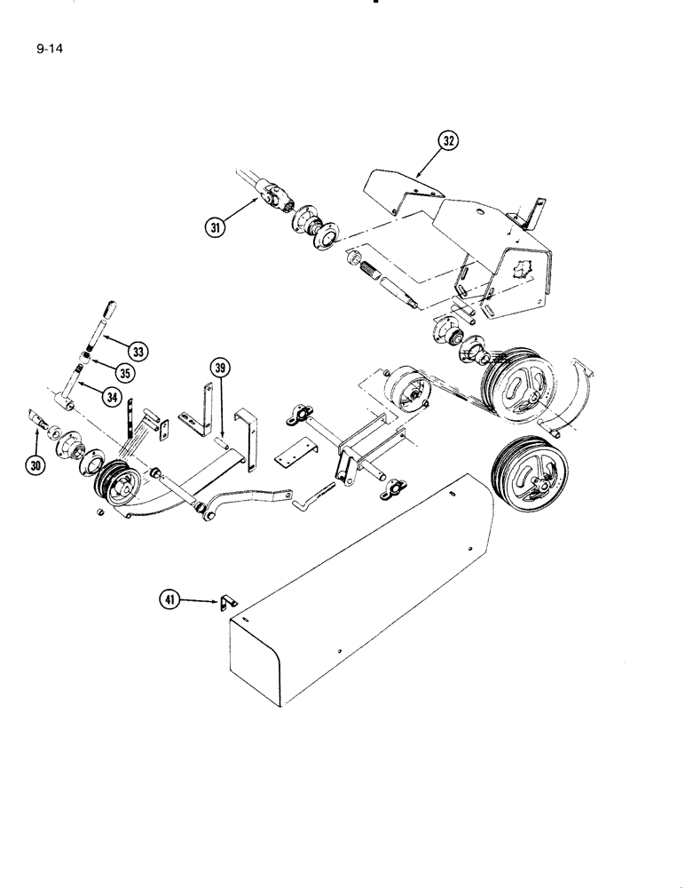 Схема запчастей Case IH 4000 - (9-14) - HEADER DRIVE (09) - CHASSIS/ATTACHMENTS