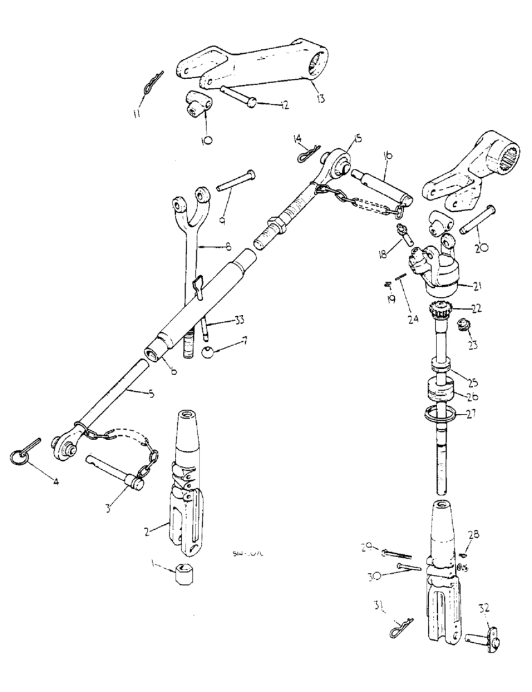 Схема запчастей Case IH 584 - (09-002) - THREE-POINT HITCH (12) - FRAME