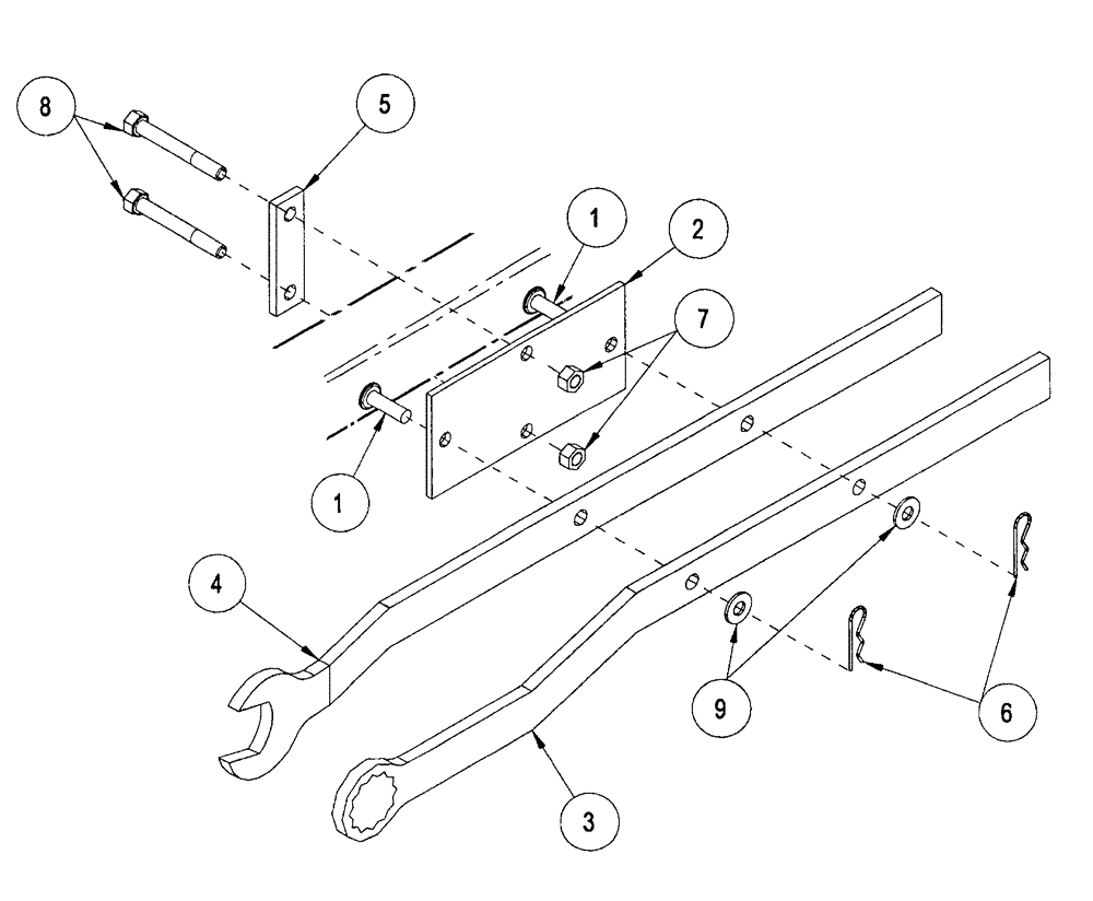 Схема запчастей Case IH NFX - (9-20) - WALKBEAM WRENCH MOUNTING (09) - CHASSIS