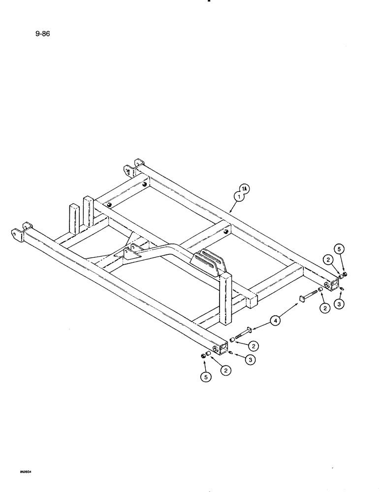 Схема запчастей Case IH 8500 - (9-086) - DRILL FRAME SECTION NUMBER TWO, 45 FOOT WIDE DRILL (09) - CHASSIS/ATTACHMENTS