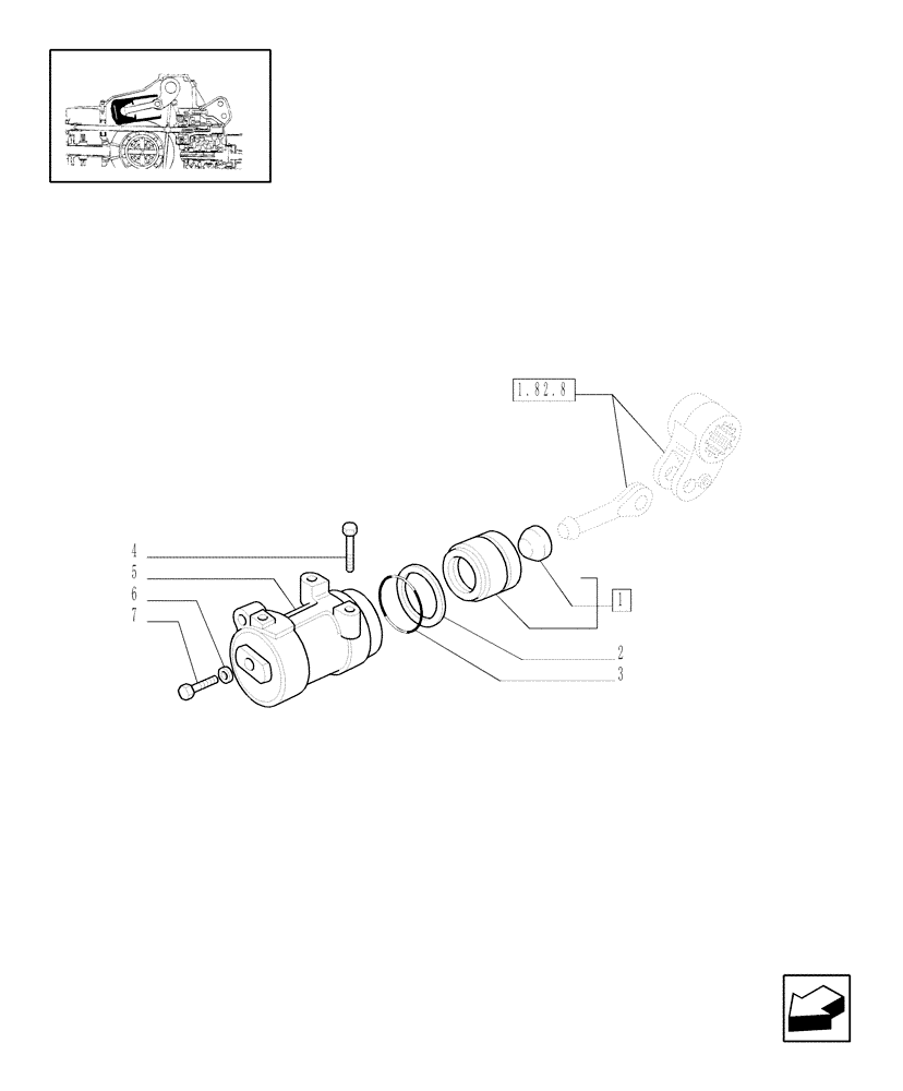 Схема запчастей Case IH JX80 - (1.82.6) - CYLINDERS AND PISTON (07) - HYDRAULIC SYSTEM