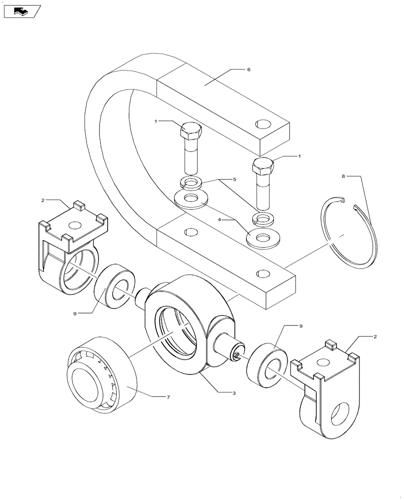 Схема запчастей Case IH 370 TRUE-TANDEM - (75.200.20) - CUSHION BEARING STANDARD (75) - SOIL PREPARATION