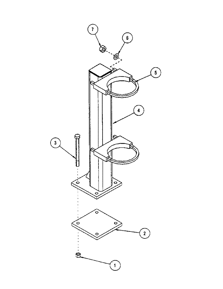 Схема запчастей Case IH CONCORD - (B56) - PRIMARY MANIFOLD STAND, FRONT TOW 