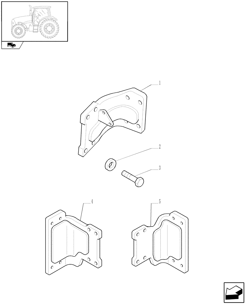 Схема запчастей Case IH PUMA 140 - (1.21.6/01) - NAR LOADER READY - BRACKETS (VAR.333821-333822) (03) - TRANSMISSION