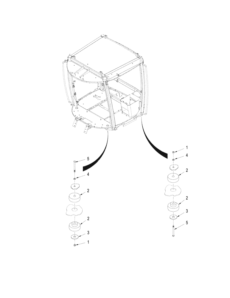 Схема запчастей Case IH STX430 - (09-12) - CAB MOUNTING (09) - CHASSIS