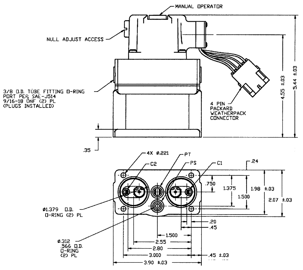 Схема запчастей Case IH SPX4410 - (06-036) - SERVO VALVE Hydraulic Plumbing