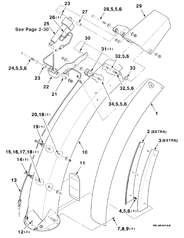 Схема запчастей Case IH 8725 - (6-02) - SPOUT ASSEMBLY, UPPER (09) - CHASSIS