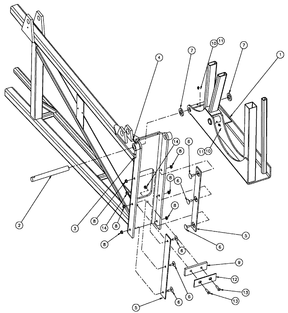 Схема запчастей Case IH SPX3200 - (08-017) - OUTER BOOM ASSEMBLY, RH - 90 (09) - BOOMS