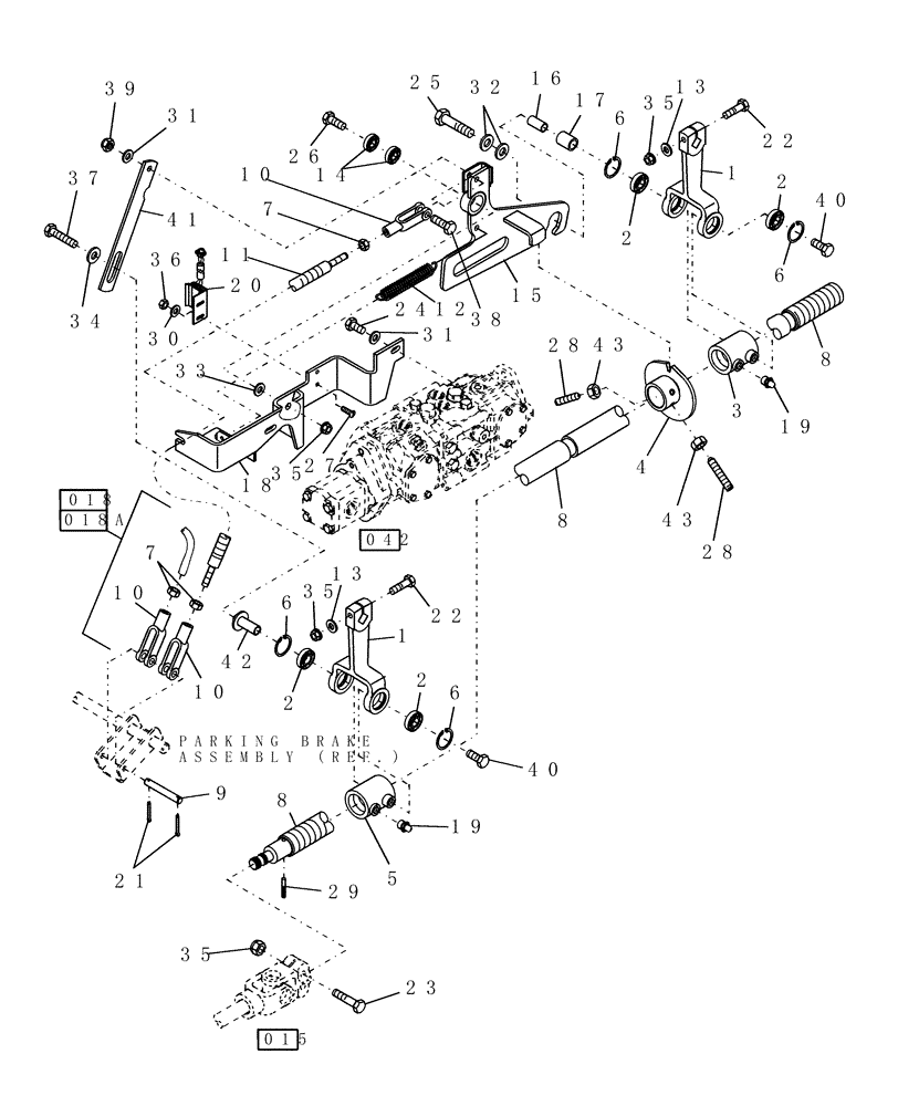 Схема запчастей Case IH WDX1101 - (048A) - PUMP PINTLE ARM & LATCH (35) - HYDRAULIC SYSTEMS