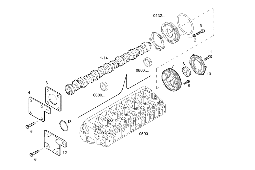 Схема запчастей Case IH F3AE0684P E906 - (1250.016) - TIMING PARTS 