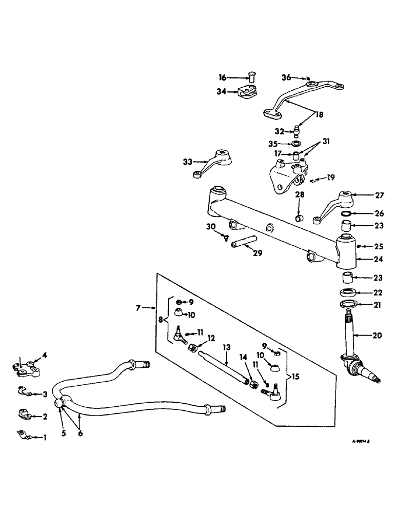 Схема запчастей Case IH 856 - (J-20) - STEERING MECHANISM, FRONT AXLE AND CONNECTIONS, INTERNATIONAL TRACTORS Steering Mechanism