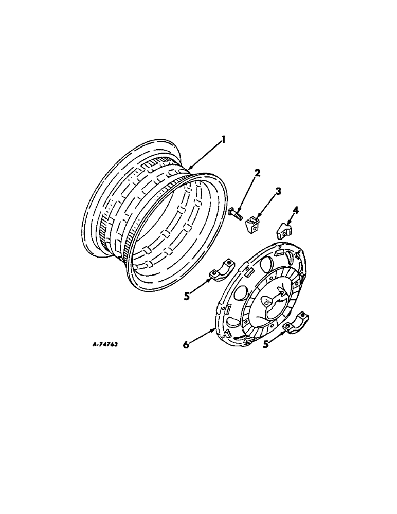 Схема запчастей Case IH 2706 - (L-07[A]) - WHEELS AND WHEEL WEIGHTS, REAR WHEELS, WEDGE TYPE Wheels & Wheel Weights