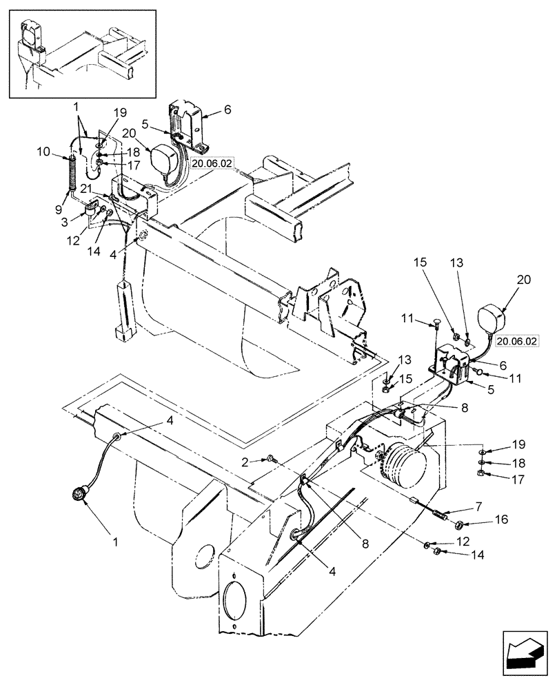 Схема запчастей Case IH RDX181 - (20.06.01) - ELECTRICAL (06) - ELECTRICAL