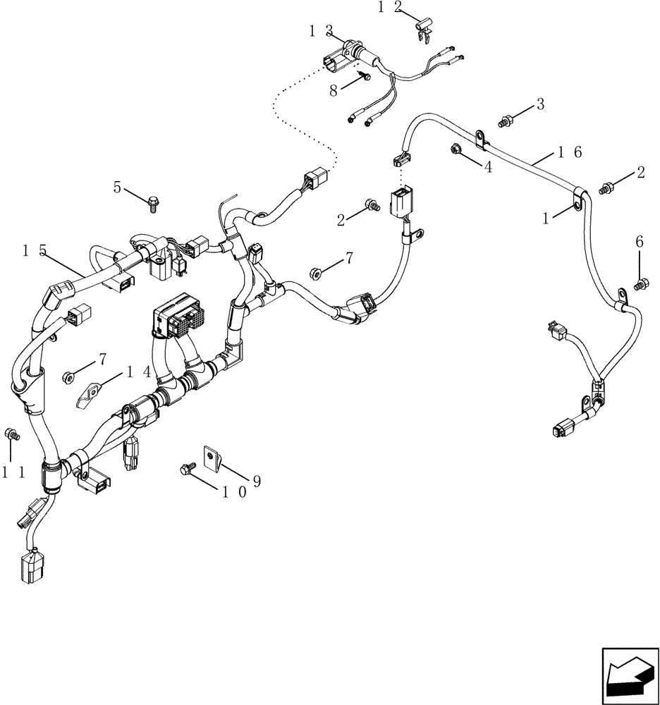 Схема запчастей Case IH 2588 - (55.440.04) - HARNESS, ENGINE CONTROL MODULE (55) - ELECTRICAL SYSTEMS