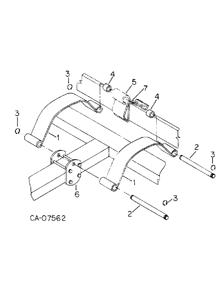 Схема запчастей Case IH 415 - (B-18) - WEIGHT TRANSFER ATTACHMENT, UNITS A THRU E 