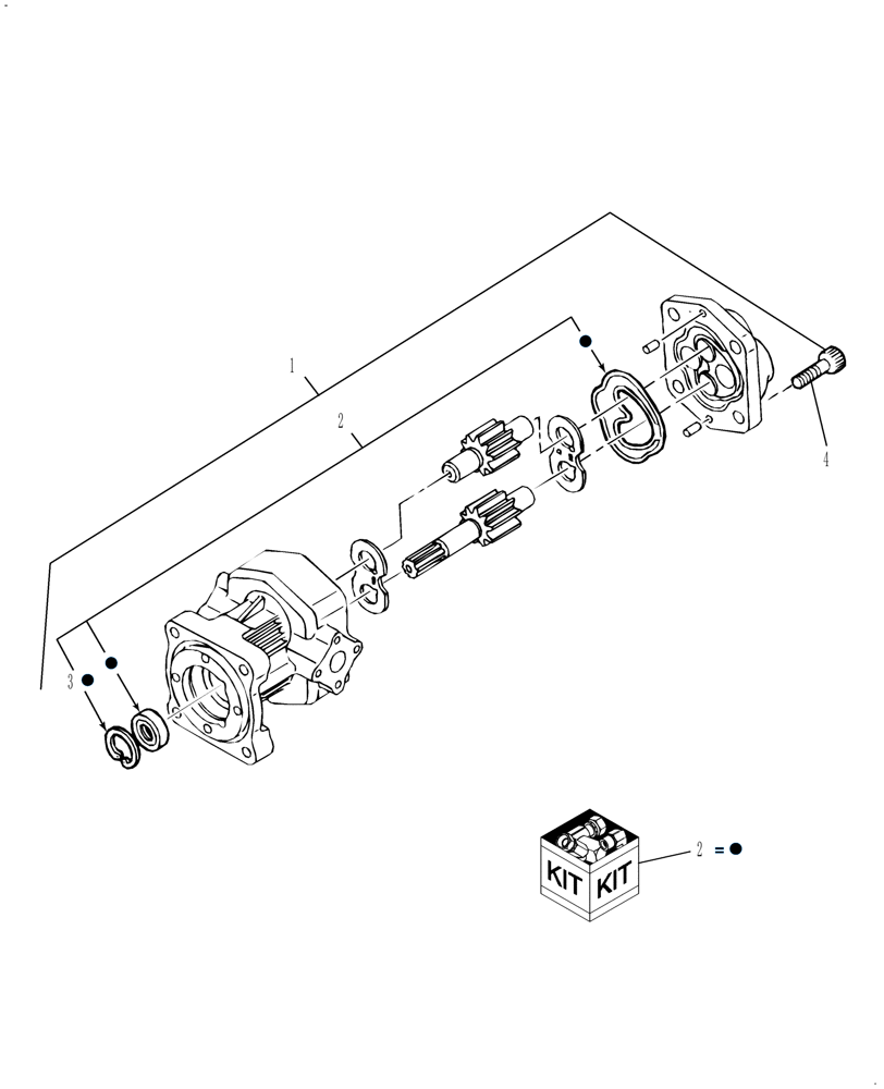 Схема запчастей Case IH FARMALL 55 - (04.03.05) - POWER STEERING PUMP ASSEMBLY (04) - FRONT AXLE & STEERING