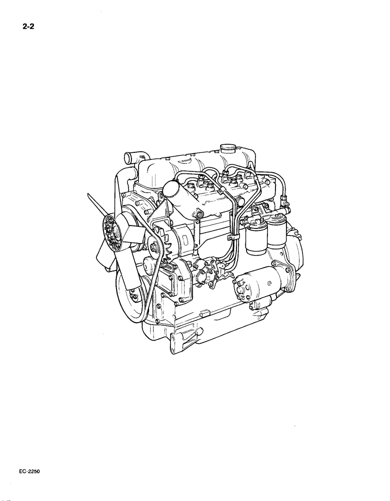 Схема запчастей Case IH 585 - (2-02) - COMPLETE SERVICE ENGINES, ENGINE SHORT BLOCK (02) - ENGINE