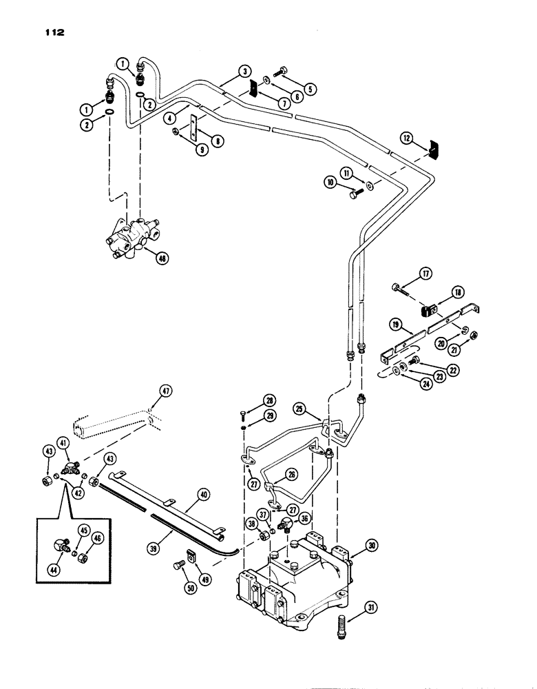 Схема запчастей Case IH 770 - (112) - HYDROSTATIC STEERING SYSTEM (05) - STEERING