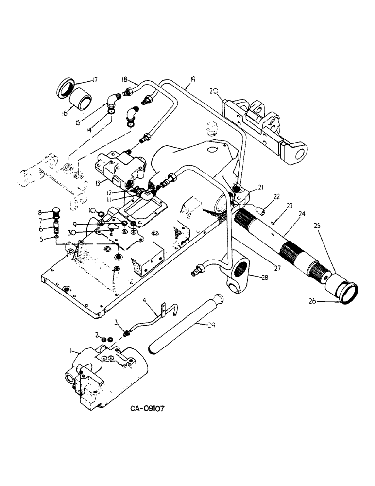 Схема запчастей Case IH 884 - (10-12) - DRAFT CONTROL (07) - HYDRAULICS