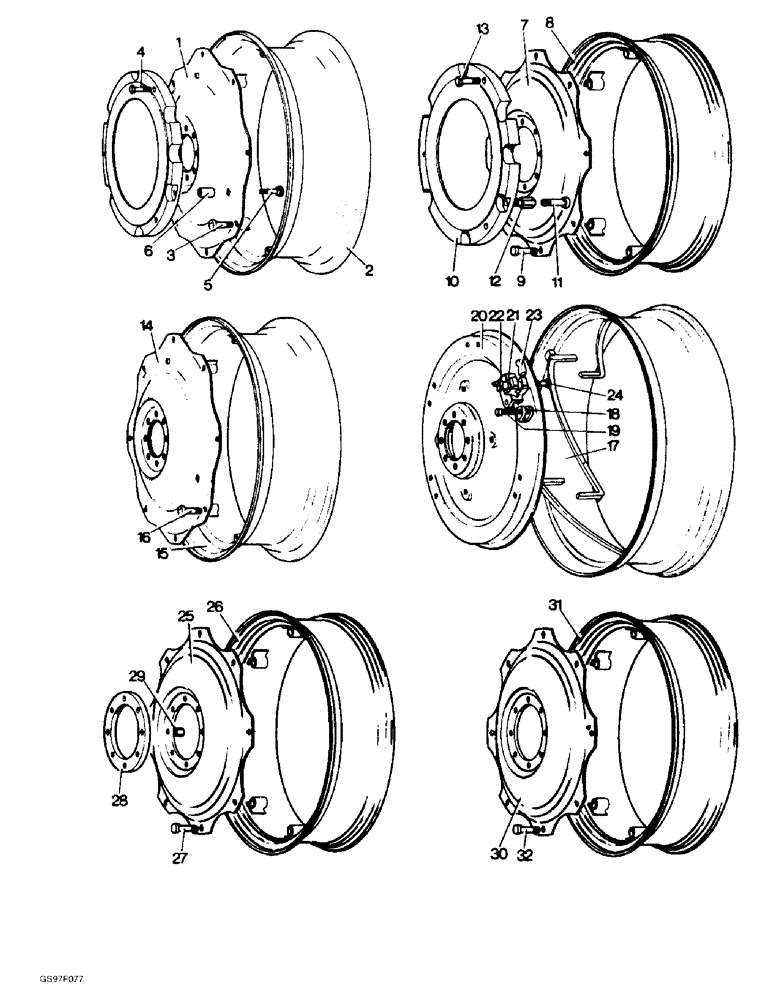 Схема запчастей Case IH 885 - (9-14) - REAR WHEELS AND BALLAST WEIGHTS (09) - CHASSIS/ATTACHMENTS