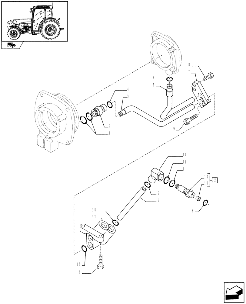 Схема запчастей Case IH FARMALL 105N - (1.68.5/03[03]) - PARKING LOCK (FOR HI-LO 44+16 FOR CREEPER) (VAR.333286 / 743968) (05) - REAR AXLE